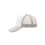 5 Panel Polyester Mesh Cap white/light grey one size