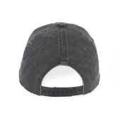 Ecologische uniseks pet met verwassen look Washed black One Size