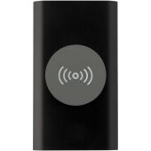 Juice type-C draadloze powerbank van 4000 mAh van gerecycled aluminium - Zwart