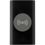 Juice type-C draadloze powerbank van 4000 mAh van gerecycled aluminium - Zwart