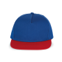 Snapback Kinderpet - 5 Panelen Royal Blue / Red One Size