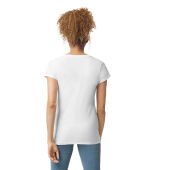 Gildan T-shirt V-Neck SoftStyle SS for her 30 White-2XL