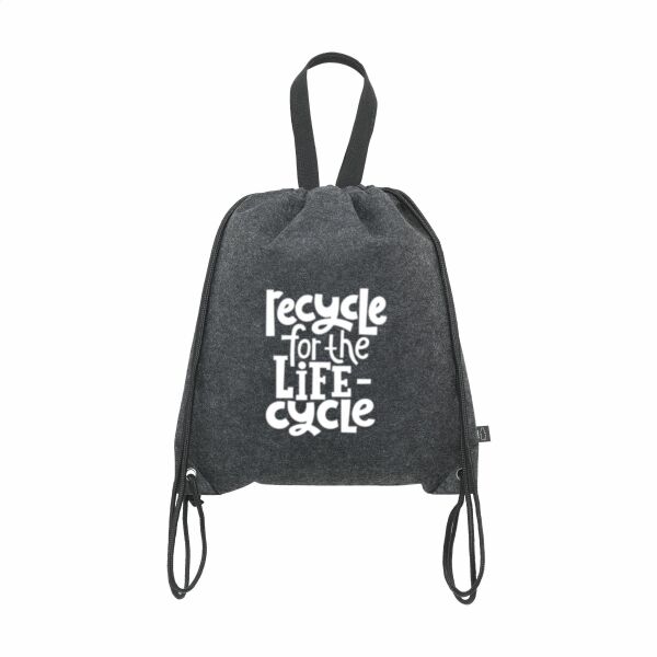 GRS RPET Felt PromoBag Plus backpack - dark grey GRS RPET Felt PromoBag Plus backpack - dark grey