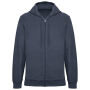 Ecologische badstof sweater met rits en capuchon Navy Blue XS