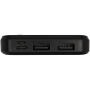 Loop powerbank van 10.000 mAh van gerecycled plastic - Zwart