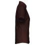 Overhemd in onderhoudsvriendelijk polykatoen-popeline korte mouwen dames Brown XL
