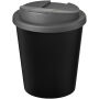Americano® Espresso Eco 250 ml gerecyclede beker met knoeibestendig deksel - Zwart/Grijs Americano® Espresso Eco 250 ml gerecyclede beker met knoeibestendig deksel - Zwart/Grijs