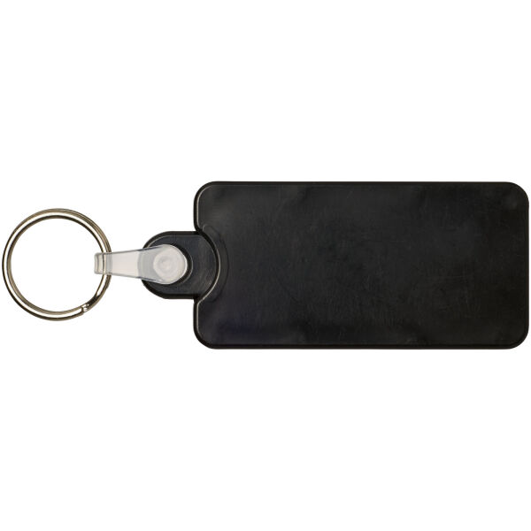 Kym recycled tyre tread check keychain - Solid black