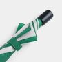 Opvouwbare, uit 2 secties bestaande manueel te openen paraplu REGULAR groen, wit