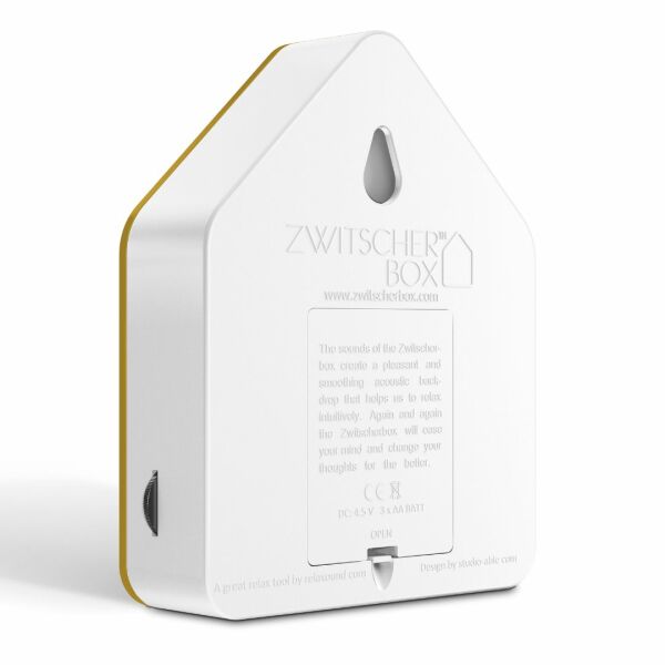 Huisje met vogelgeluiden | Zwitscherbox | Geel Huisje met vogelgeluiden | Zwitscherbox | Geel