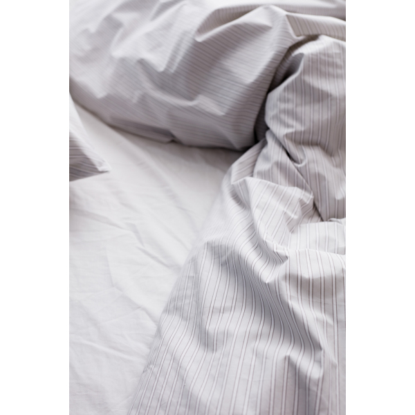 VINGA Princeton percale bed linen, 4 pcs set, grey