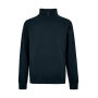 1/4 Zip Pique Sweatshirt - Black - S