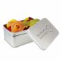 Rechthoekig blik met embossing, Zilver, Fruitsleutels