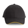 Orlando - 6 panel cap Dark Grey / Yellow One Size Orlando - 6 panel cap Dark Grey / Yellow One Size
