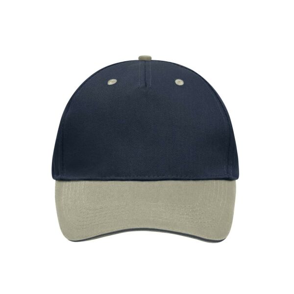5 Panel Sandwich Cap navy/beige/navy one size 5 Panel Sandwich Cap navy/beige/navy one size