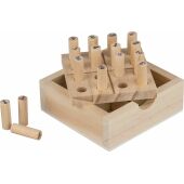 Grenenhouten mini Sudoku set Kenza bruin