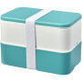 MIYO Renew double layer lunch box - Reef blue/Ivory white/White