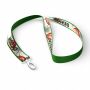 Polyester keycord met gesublimeerde satijnen overlay