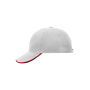 6 Panel Double Sandwich Cap light grey/red/black one size