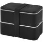 MIYO POP 700+700 ml double layer lunch box - Black MIYO POP 700+700 ml double layer lunch box - Black