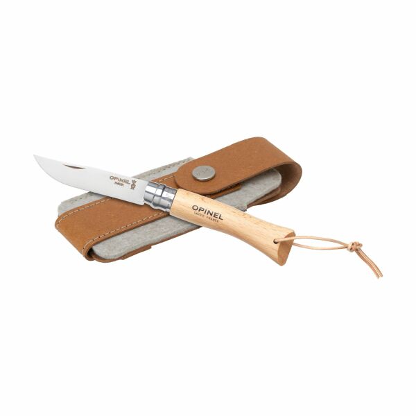 Opinel Inox No 07 couteau de poche en étui à couteau Opinel Inox No 07 couteau de poche en étui à couteau