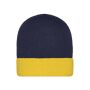 Knitted Cap navy/gold-yellow