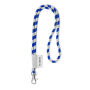 Polyester 2-kleurige koord-lanyard met full color label