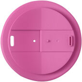 Americano® Eco 350 ml gerecyclede beker met spill-proof deksel - Roze/Zwart