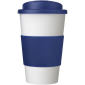 Americano® 350 ml geïsoleerde beker met handvat - Wit/Blauw