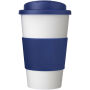 Americano® 350 ml geïsoleerde beker met handvat - Wit/Blauw Americano® 350 ml geïsoleerde beker met handvat - Wit/Blauw
