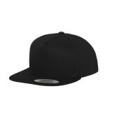 5-PANEL COTTON SNAPBACK CAP, BLACK, One size, FLEXFIT