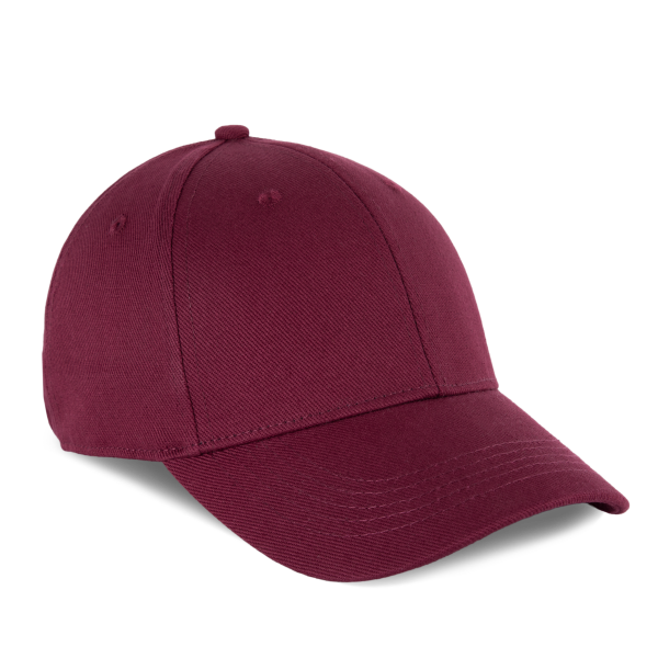 Biologisch katoenen pet met 6 panelen - K-up Gold Label Wine One Size Biologisch katoenen pet met 6 panelen - K-up Gold Label Wine One Size