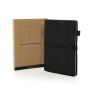 Daily Notes Binder 3-in-1 hervulbaar PU notitieboek, zwart