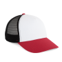 Truckerpet met 5 panelen van canvaskatoen - K-up Gold Label White / Light Scarlet Red / Black One Size