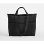 DUAL HANDLE CARGO POCKET TOTE, BLACK, One size, WESTFORD MILL