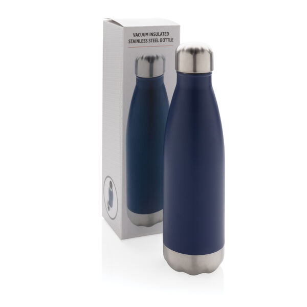 Vacuüm geïsoleerde roestvrijstalen fles, blauw Vacuüm geïsoleerde roestvrijstalen fles, blauw