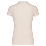 BIO piqué damespolo korte mouwen Cream M