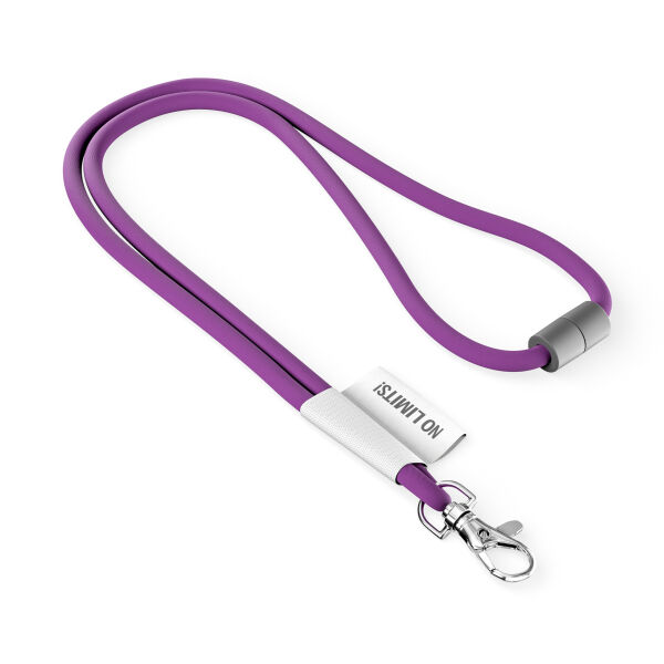Polyester 2-kleurige koord-lanyard met full color label Polyester 2-kleurige koord-lanyard met full color label