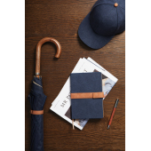 VINGA Bosler RCS recycled canvas notitieboek, donkerblauw