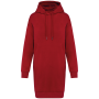 Ecologische sweaterjurk met capuchon Hibiscus Red XL Ecologische sweaterjurk met capuchon Hibiscus Red XL