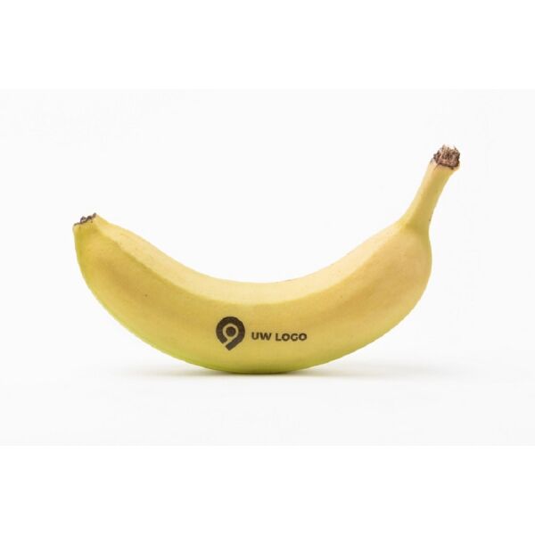 Banaan met zwarte bedrukking