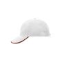 6 Panel Double Sandwich Cap white/red/navy one size