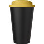 Americano® Eco 350 ml gerecyclede beker met spill-proof deksel - Geel/Zwart