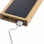 Bamboe zonne-energie powerbank Elz bruin Bamboe zonne-energie powerbank Elz bruin