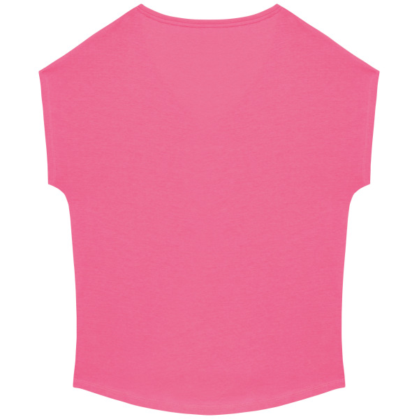 Ecologisch baggy dames-T-shirt V-hals Candy Rose M