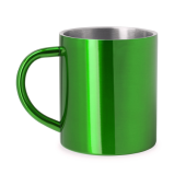 KIWAN Metalen mok dubbelwandig , inhoud 290ml - lichtgroen