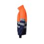 TWO-TONE HIGH VISIBILITY ZIP SWEATSHIRT, FLUO ORANGE / NAVY, 4XL, VELILLA