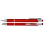 Aluminium touch-stylus balpen Marseille Rood - Blauwe inkt