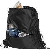 Adventure gerecyclede geïsoleerde tas met trekkoord 9L - Zwart