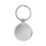 Ronde sleutelhanger van gerecycled zinklegering met doming